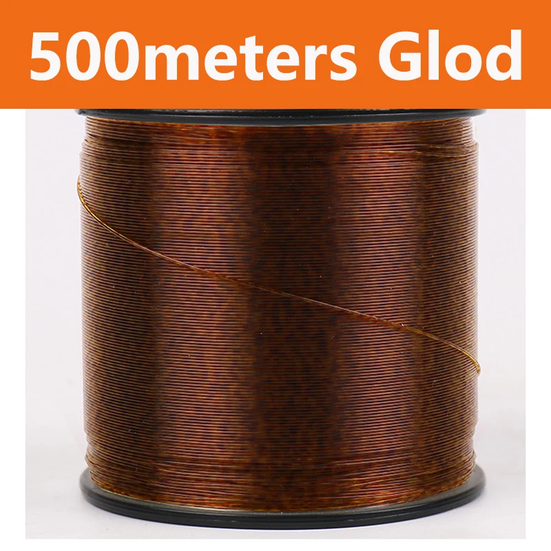 Línea de pesca manchada de 500m, monofilamento Invisible biónico 3D dorado/verde/azul, línea recubierta de fluorocarbono moteado de nailon, productos de pesca - imagen 4