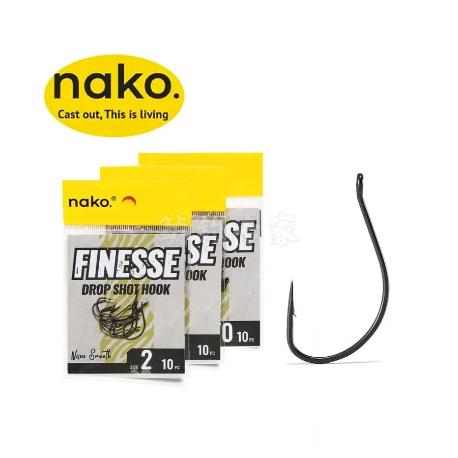 Anzuelo de pesca invertido American Nako, anzuelo de pesca invertido fino fino, anzuelo loco, atletismo de pozo negro recubierto súper antideslizante