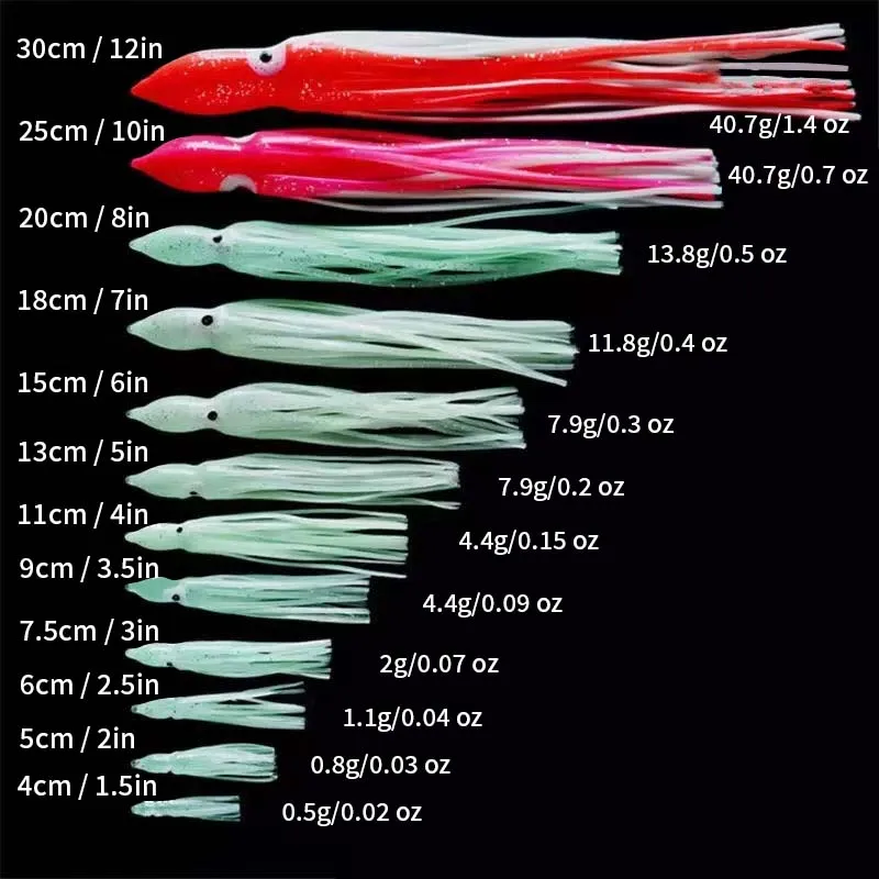 Cebo de calamar simulado brillante para vinilo de pulpo - imagen 5