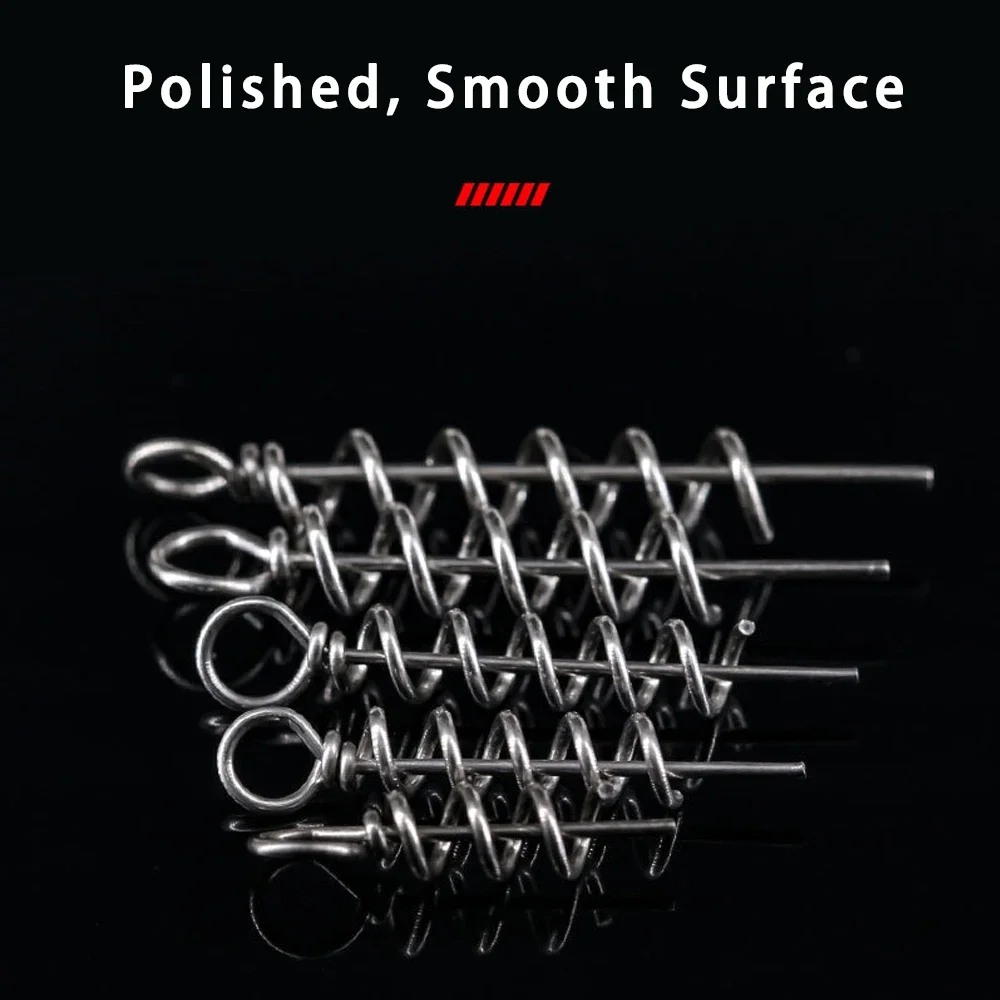 Topline 100 Uds Pin de bloqueo de resorte gancho de manivela conector de pesca cerradura de manivela de resorte de acero inoxidable para aparejos de pesca de señuelo suave - imagen 4