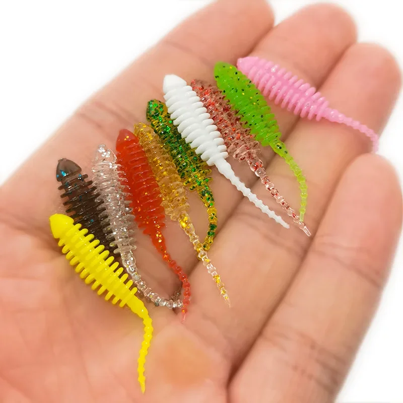 Nuevo 10 Uds Wobblers mini Ocean Rock pesca señuelos blandos cebos blandos de goma 3,5 cm gusano suave cebos artificiales lubina pez de silicona - imagen 5