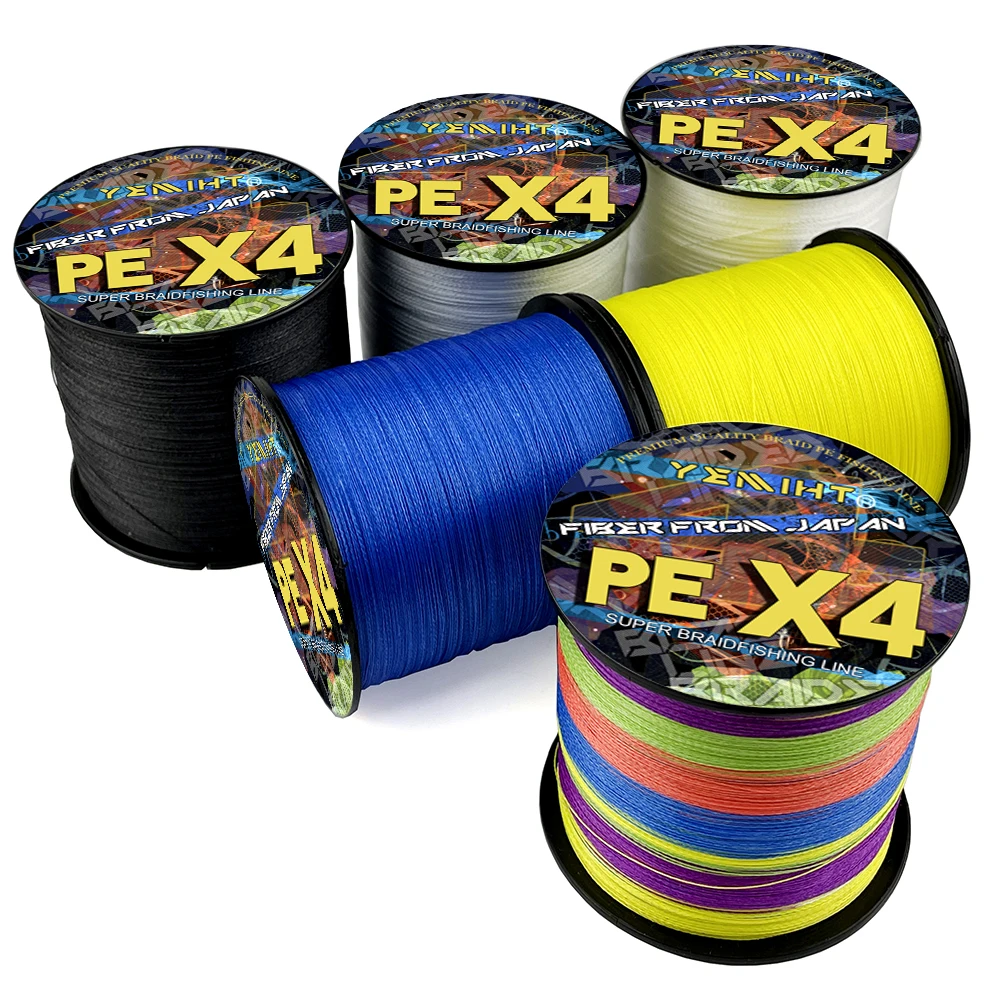 Línea de pesca trenzada de 4 hebras, Sedal resistente al desgaste de 500M, 10LB-80LB de multifilamento suave, PE, para pesca de carpa en agua salada/dulce - imagen 3