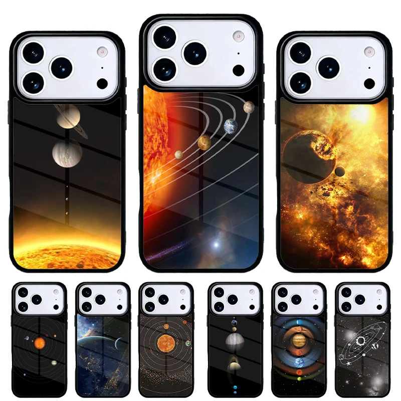 Funda iPhone constelaciones Sistema Solar – 17 Air, 16e, 15-12, 11 Pro