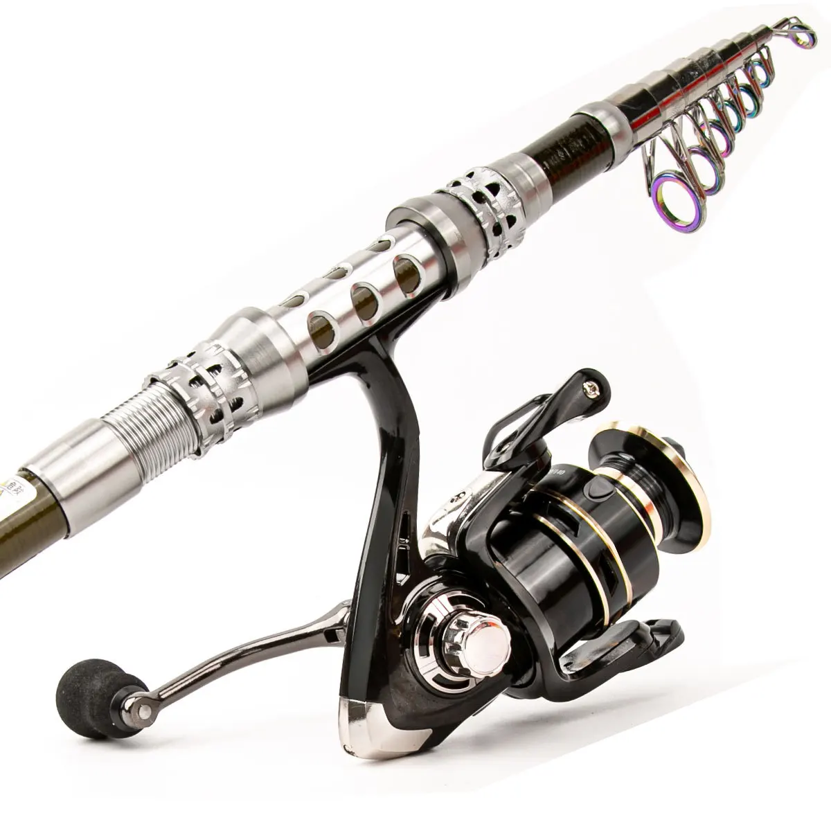 Juego de ruedas de caña de pescar de carbono Luya, caña de pescar telescópica para pesca en el mar, carrete giratorio, juego de pesca de agua dulce para viaje - imagen 3