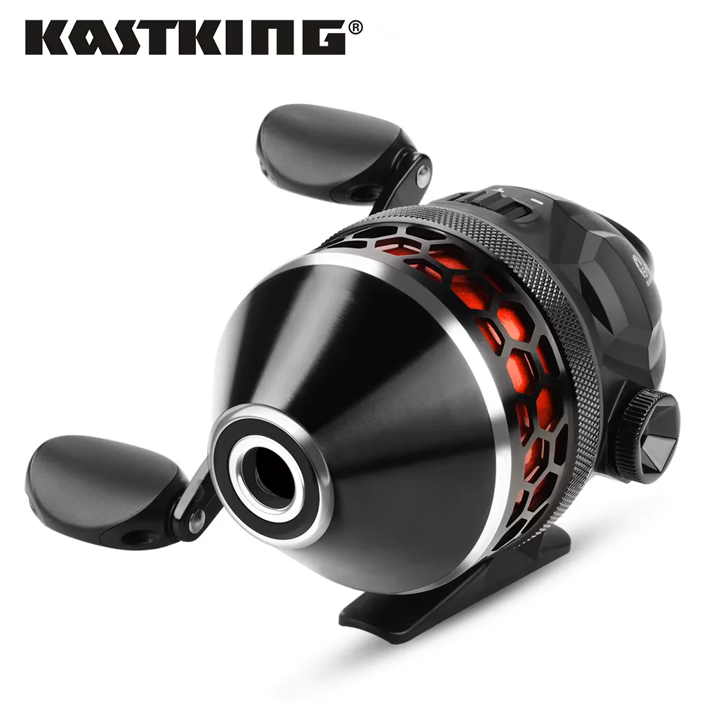 KastKing-carrete de pesca Brutus Spincast, fácil de usar, diseño de fundición con botón pulsador, alta velocidad, relación de engranaje 4,0: 1