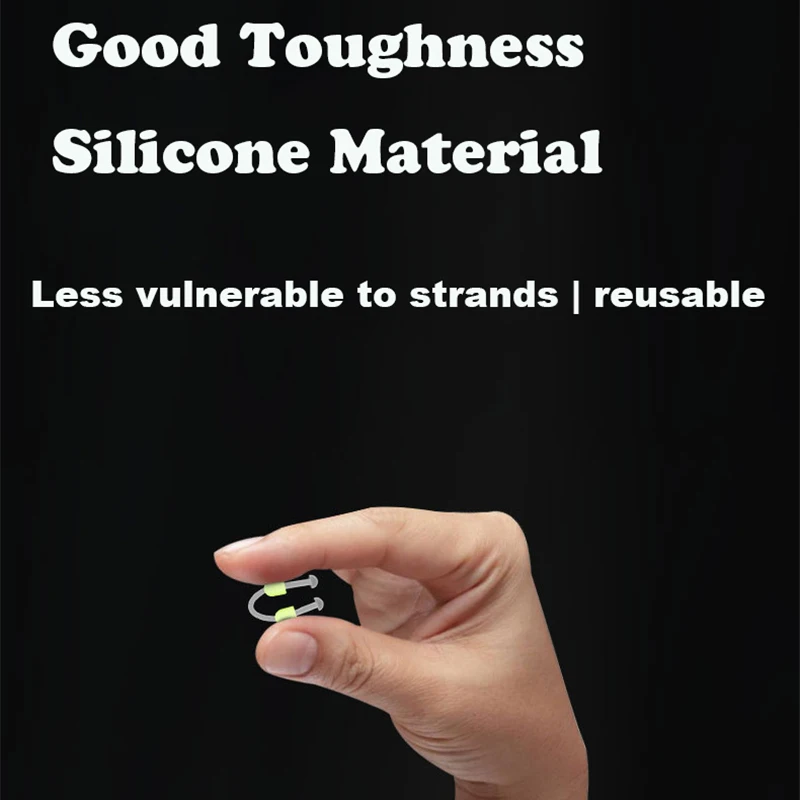 500 unids/lote distancia fija horquilla frijol doble gancho divisor conector de pesca línea de silicona antienredos accesorios de aparejos de pesca - imagen 4