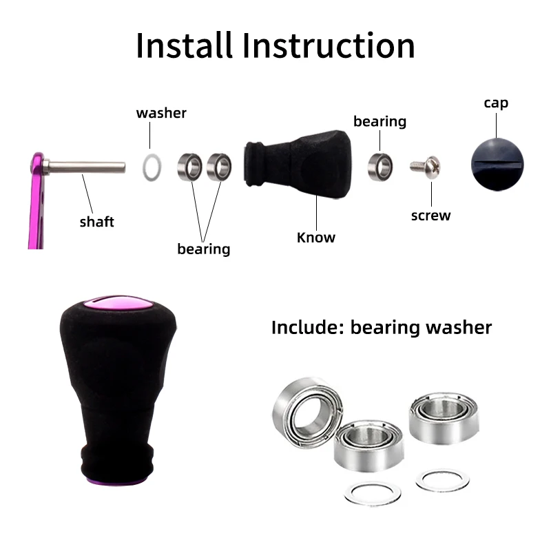 Kawa-nuevo mango de carrete de pesca para D/ A, longitud 110mm, tamaño del agujero 8*5mm, promoción, aparejos de pesca para accesorios de bricolaje - imagen 3