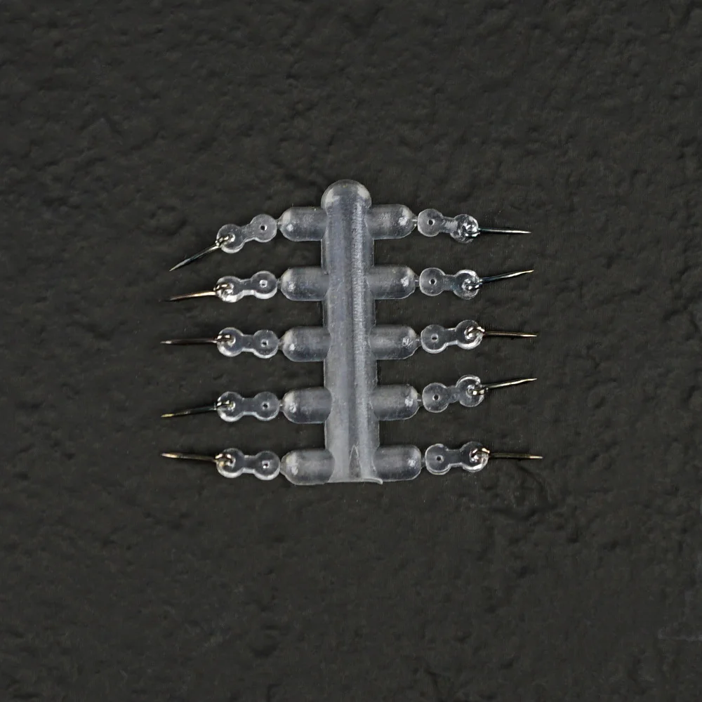 Hirisi 10 Uds. Picos de cebo de Metal para pesca de carpa, alfileres Boilie con topes transparentes, accesorios para aparejos de pelo Ronnie - imagen 5