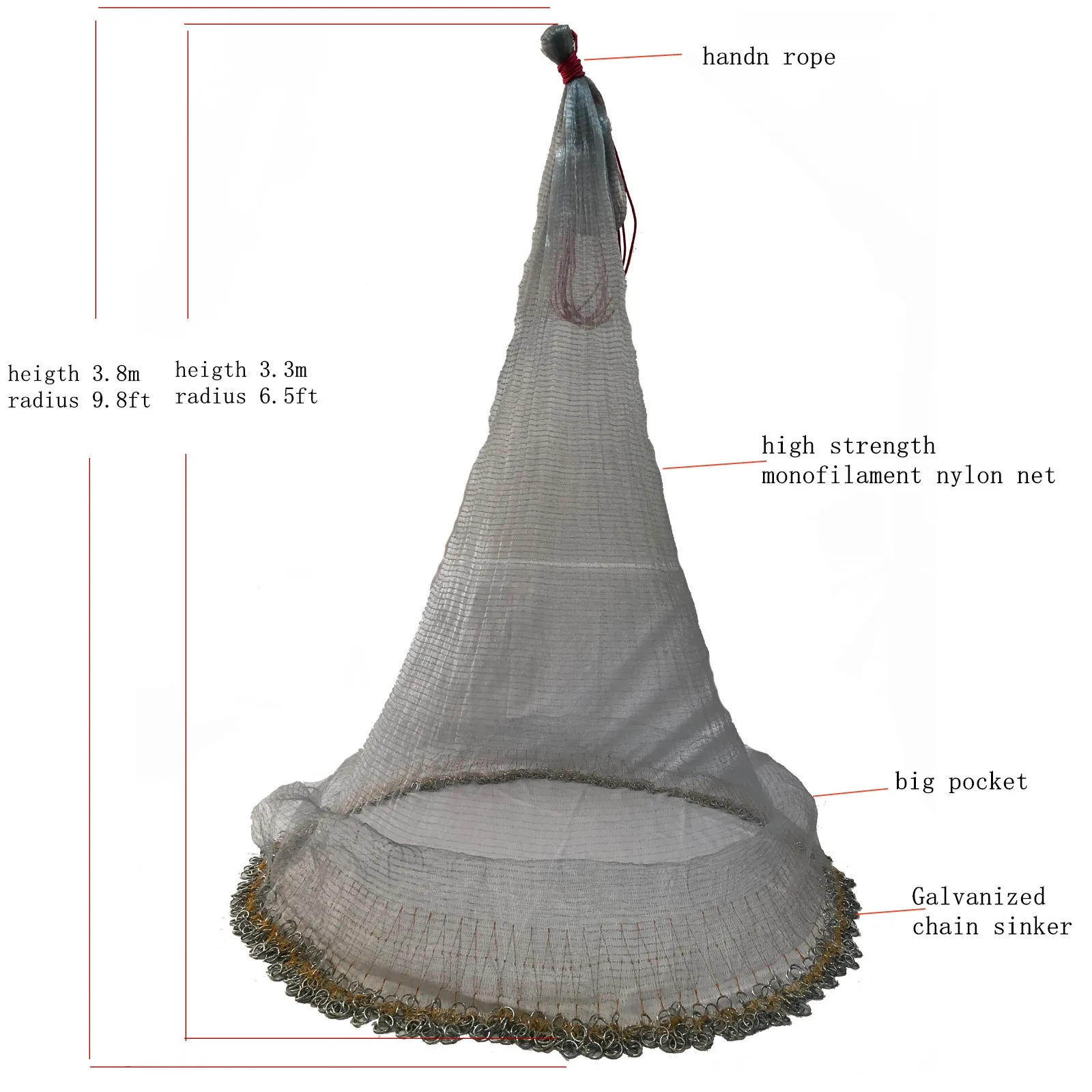 Red Circular Poui Come Dream – Lanzamiento manual en nailon - imagen 2