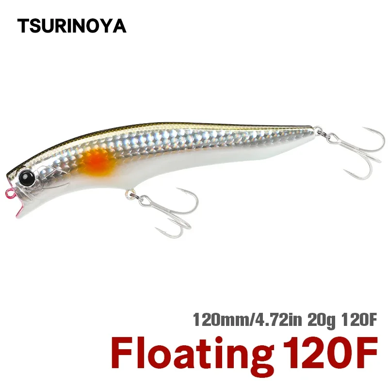 TSURINOYA 0-30cm 120mm 20g pececillo flotante Ultra largo fundición señuelo de pesca de playa GORGO 120F UV agua salada cebo duro de alcance poco profundo - imagen 3
