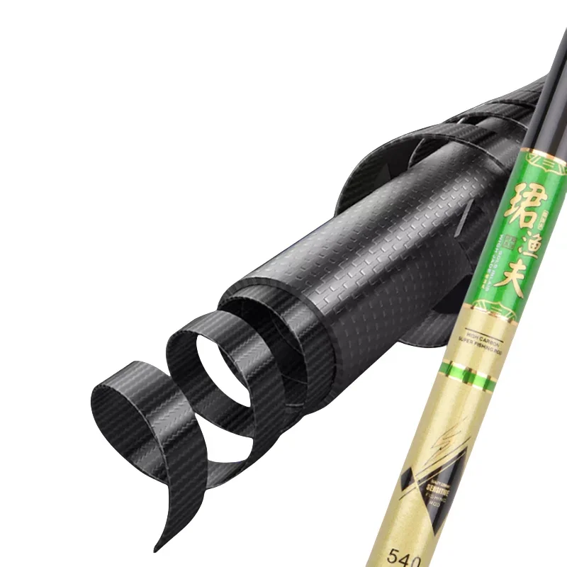 Caña de pescar telescópica de fibra de carbono, pequeña, corta, portátil, de viaje, para agua de mar, agua dulce, lubina, trucha - imagen 4