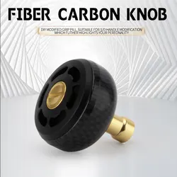 DEUKIO DIY, empuñaduras de carrete de pesca Baitcasting, rueda de cebo, perilla de fibra de carbono, modificación de piezas individuales para marca D/S con accesorios