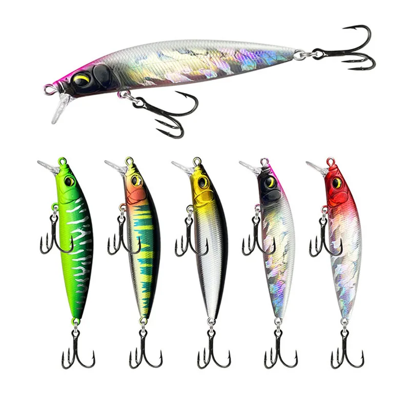 Topwater-Señuelos de Pesca piezas, cebo Popper de 7,7 cm, 8g, cebo duro Artificial, Wobblers, aparejos de pesca de plástico