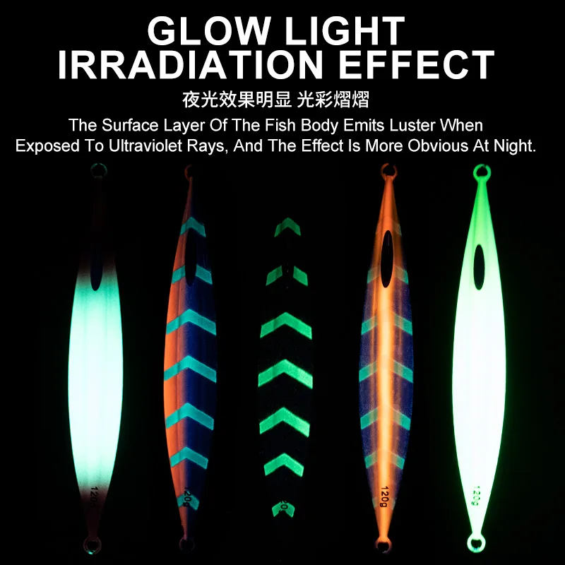 OBSESSION-señuelo luminoso J131 para pesca en barco, anzuelo de Metal que se hunde, para agua salada, 250g, 300g - imagen 5