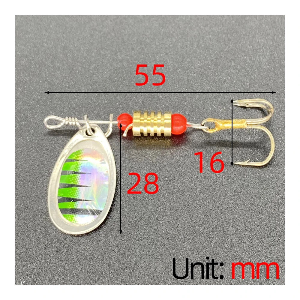 Señuelo giratorio de metal con lentejuelas hojas de hierro biónico 3,5g - imagen 2