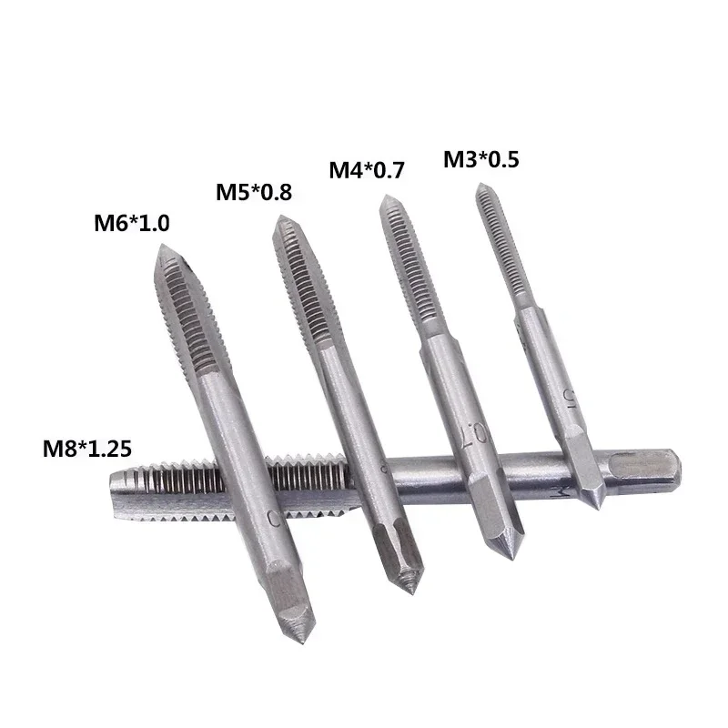 6 unids/set llave de taladro de grifo herramienta de roscado destornillador de M3-M8 soporte de grifo herramienta de mano rosca enchufe métrico grifos de tornillo - imagen 4