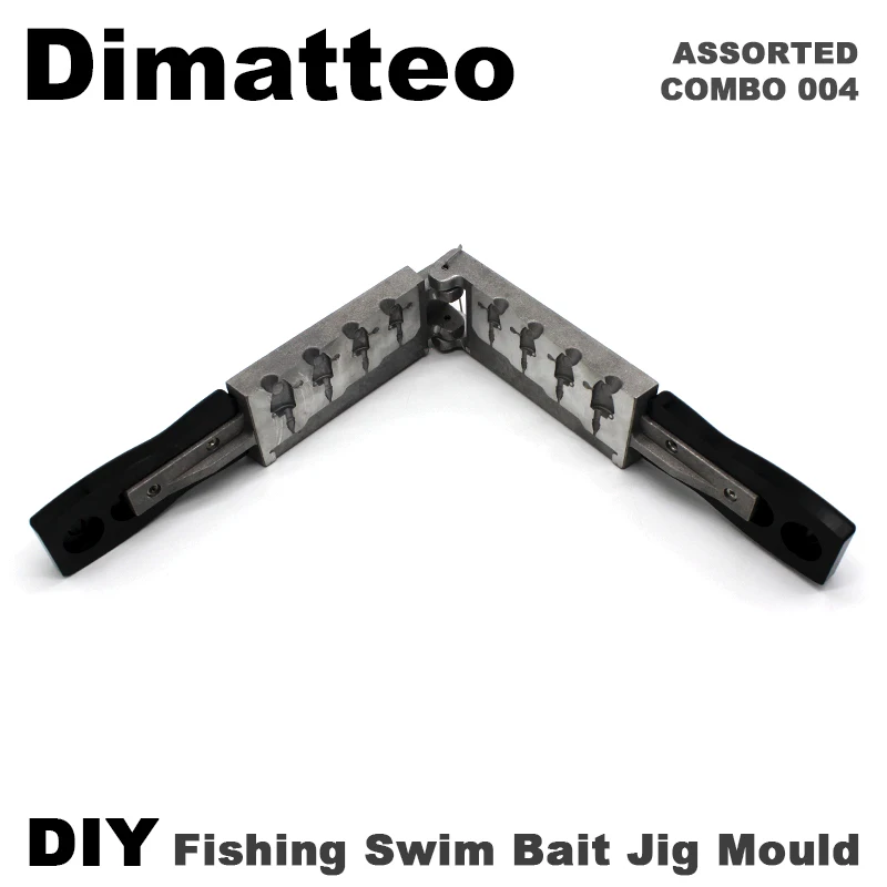 Molde jig head Dimatteo – 4 cavidades para swim bait de vinilo - imagen 3