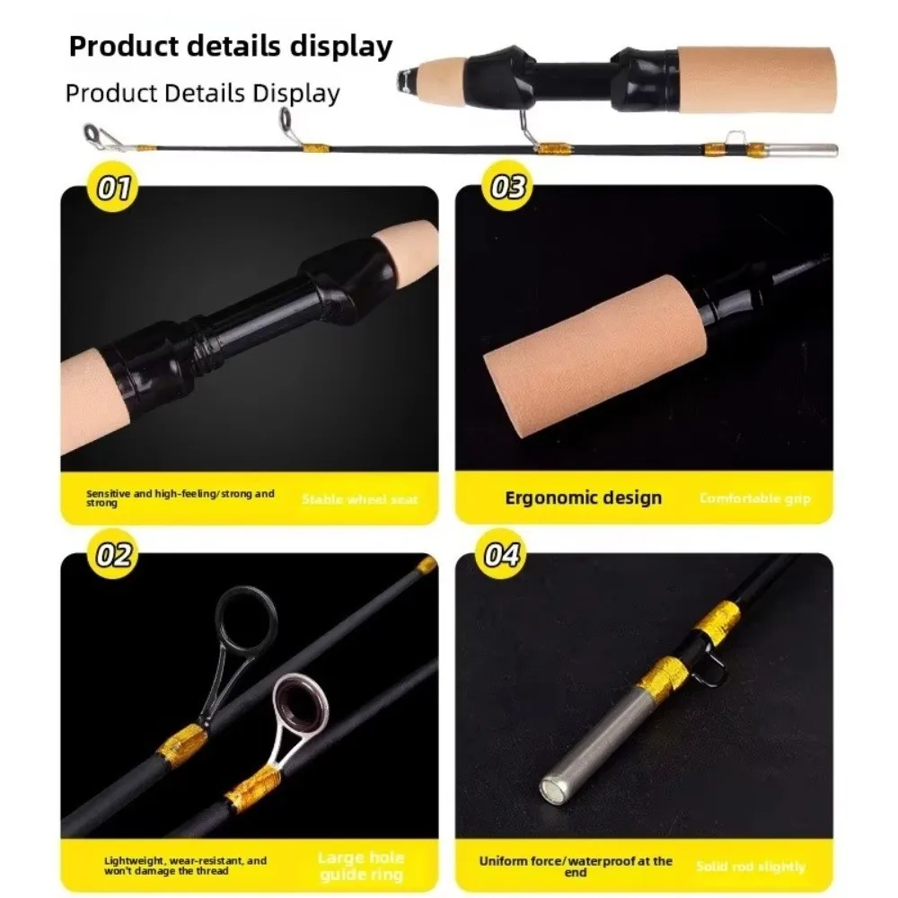 Combo de caña de pescar de tamaño Mini, accesorios de señuelo de carrete pequeño, señuelo Artificial, diseño ultraligero, conjunto combinado de pesca de agua dulce