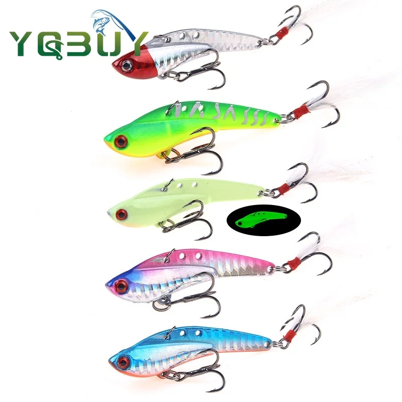 Señuelos tipo cuchara para pesca, cebos de hoja de Metal VIB, Crankbaits para trucha, lubina, salmón, 13g/18g/25g/30g