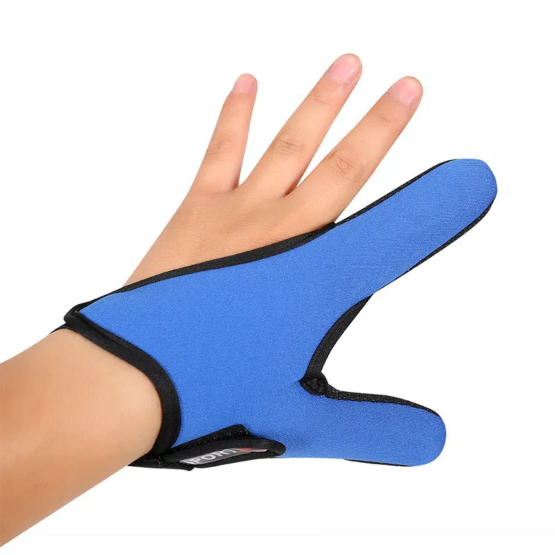 Left hand blue