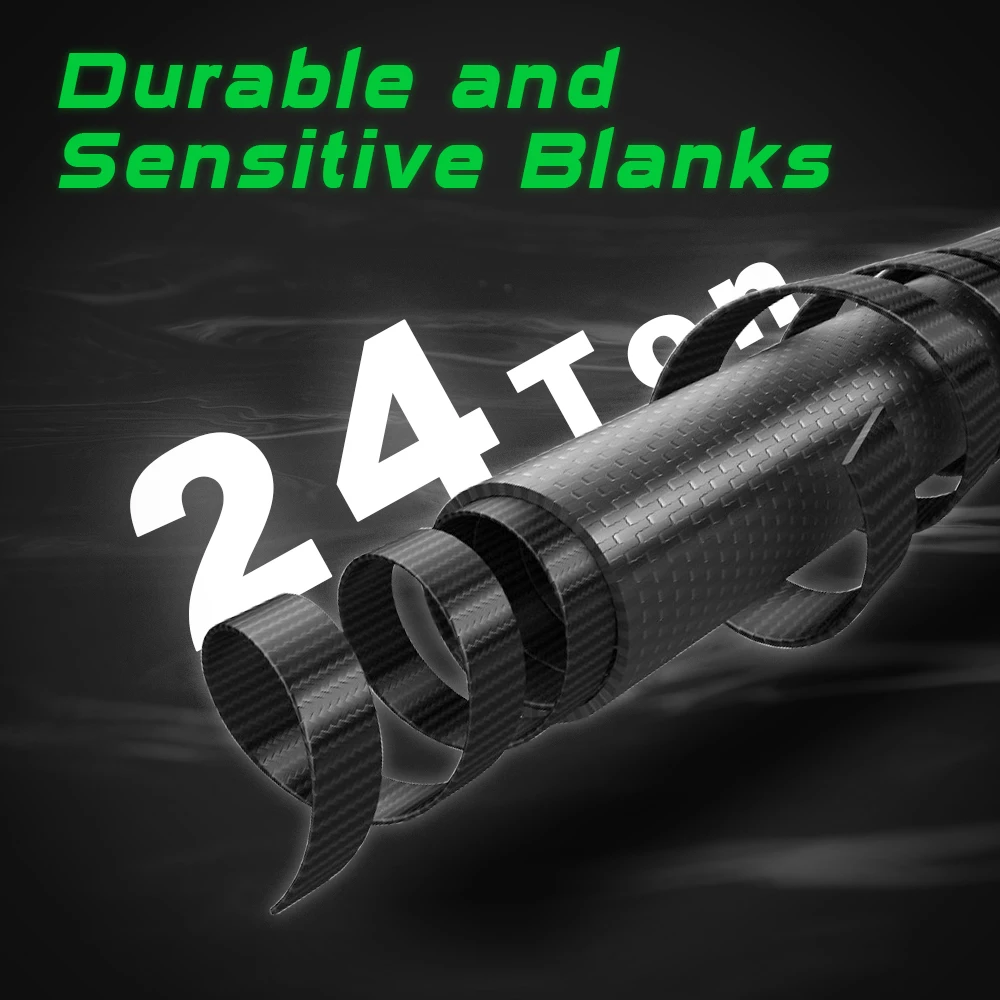 MIFINE HONOR-caña de pescar telescópica de fibra de carbono 24T, 2,1 M, 2,4 M, 2,7 M, giratoria de viaje, peso del señuelo, 3-18g, 6-27g - imagen 3