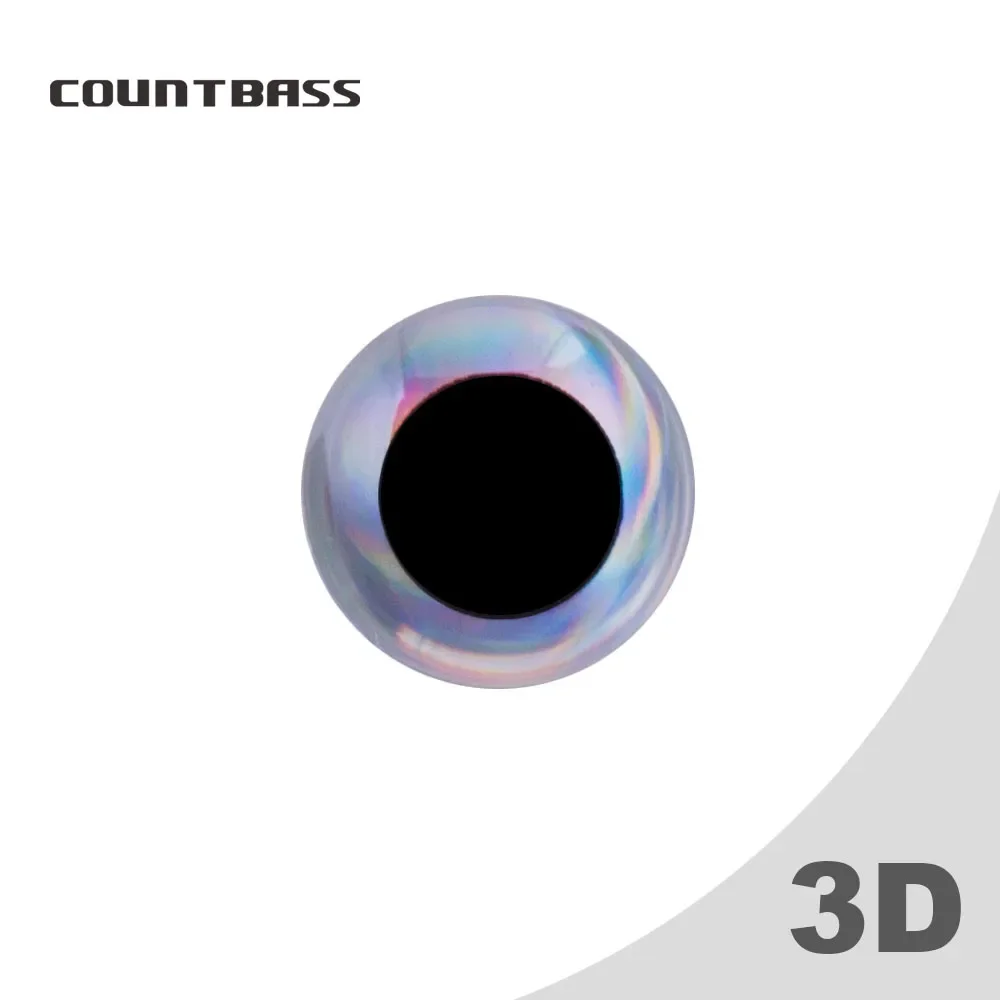 Ojos 3D plateados Countbass para señuelos duros – Varios tamaños
