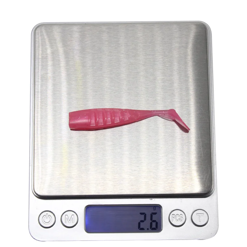 Señuelos de pesca de cebo suave Jigging, 2 señuelos de repuesto de alta calidad, 8cm, 8,5g, plantilla de cabeza DIY, cola en T, aparejos de pesca con señuelo de lubina - imagen 5