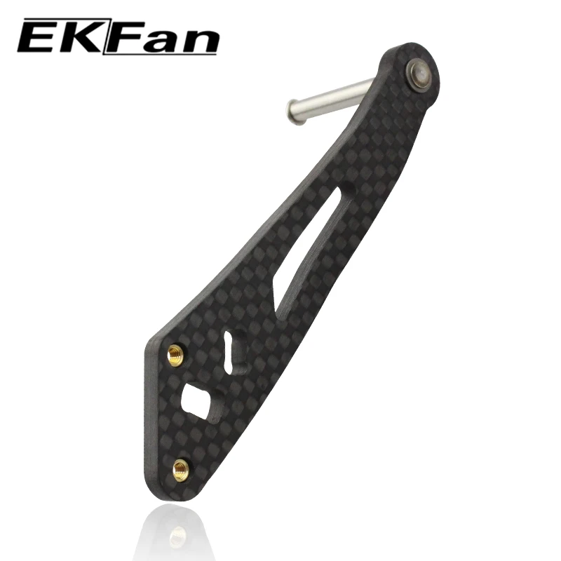 EKFan 92MM longitud 12G 8x5MM/7x4MM agujeros 4MM eje mangos de carbono para carrete Baitcast piezas de rueda de pesca por goteo - imagen 2