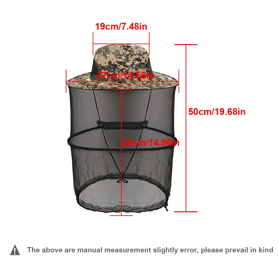 Gorro antimosquitos NGB con red oculta, repelente de malla, protección contra insectos y abejas, gorra de pesca con protección solar para exteriores para hombres y mujeres - imagen 2