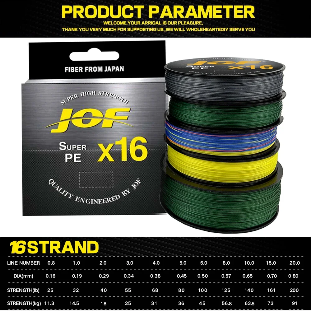 Línea de pesca trenzada Ocean Rock/Beach X16 hebras 0,16mm-0,5mm súper fuerte 25/32/40/55/68/80/100LB 500M alambre de PE multifilamento - imagen 4