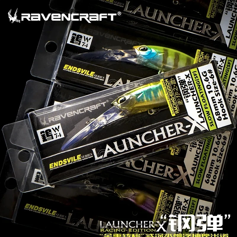 Ravencraft Gangdan 58/68SF señuelo de pesca de pececillo flotante lento 5,7g/10,6g profundidad de buceo 2,5-3m cebo falso Wobbler Artificial - imagen 5