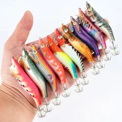 4,1g 5,4g 8g plantilla de calamar señuelo de pesca duro camarones gambas luminosas que brillan en la oscuridad señuelos artificiales aparejos para sepia pulpo