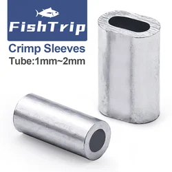 FishTrip Mangas de engarce de aluminio - para monofilamento y líder