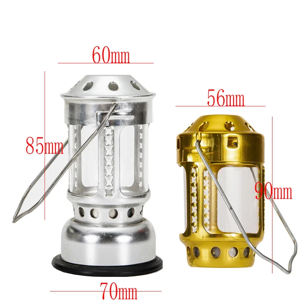 Nueva vela de cera de té, Mini lámpara colgante de vela para pesca nocturna de aleación de aluminio brillante, luz ambiental para pesca al aire libre y acampada - imagen 3