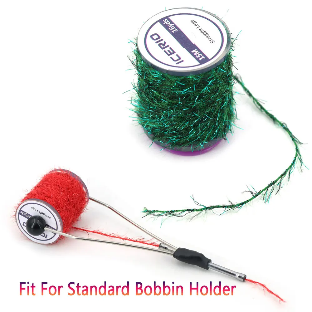 Bimoo, 2 uds., Flashabou Straggle, piernas, atado de moscas, Material de chenilla sintética para atar el cuerpo de la ninfa, Hackle de las señuelos de pesca de trucha húmeda - imagen 5