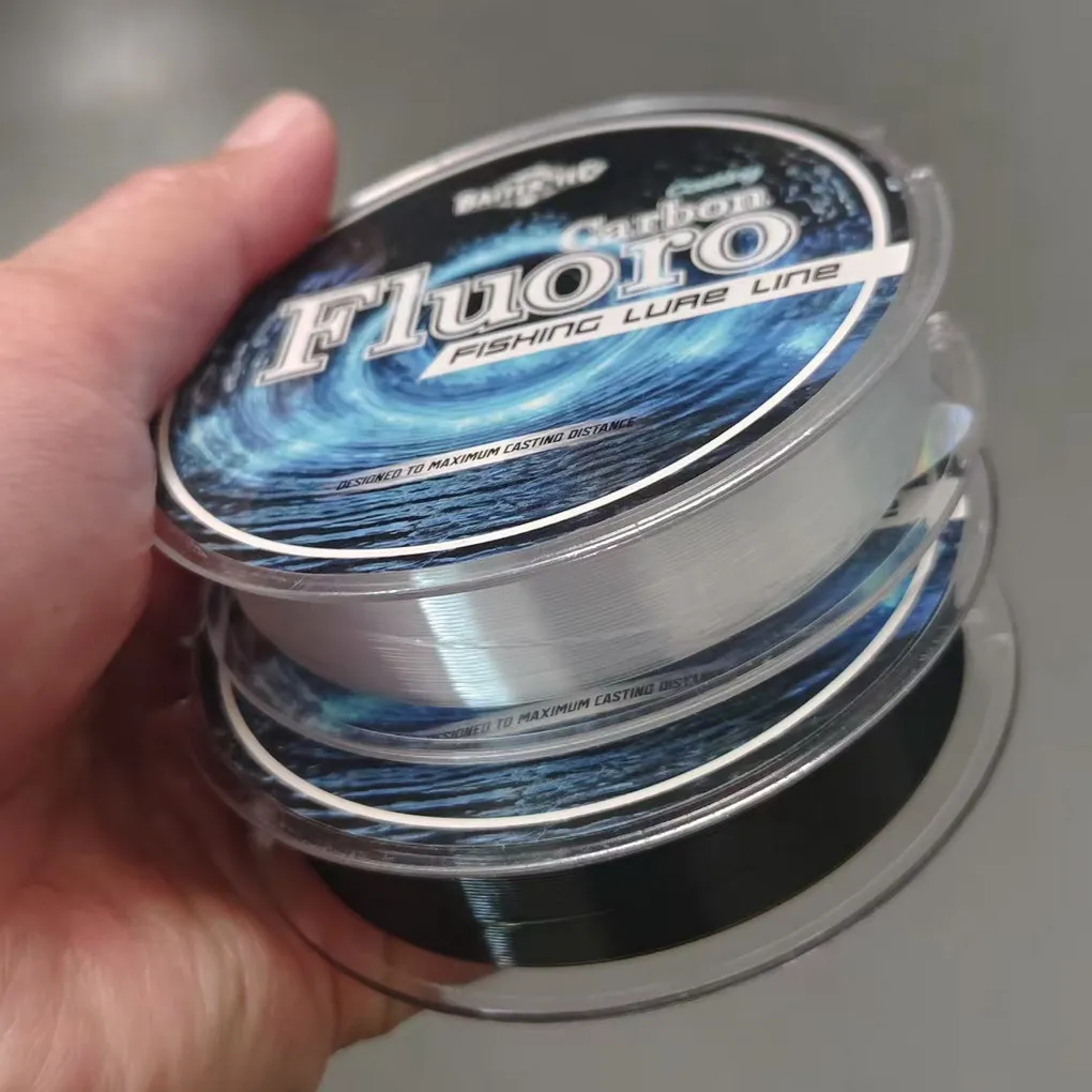 Línea de pesca con revestimiento de fluorocarbono de 100M, 0,14mm-0,50mm, 4,13LB-34LB, línea líder de fibra de carbono, señuelo de pesca, línea de hundimiento, Japón - imagen 4