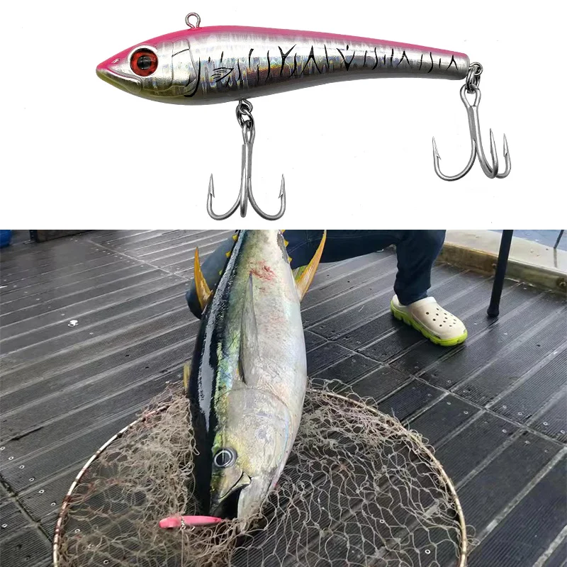 MAX130 cebo de cola continua, cebo de lápiz que se hunde, cebo de pistola de oro de pesca en el mar, cebo falso de buceo de largo alcance, copia Maria, 70g - imagen 5