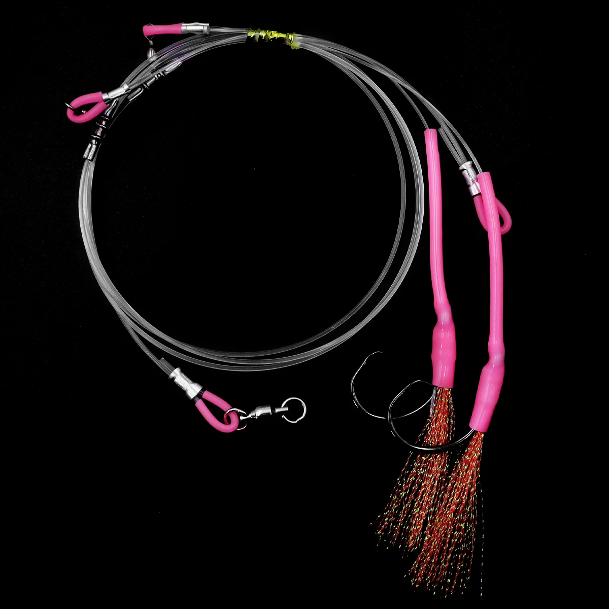 ZYZ-aparejos de pesca de aguas profundas, sedal de pesca fuerte con tubo luminoso, gancho circular negro, aparejos de pesca de agua salada Ideal, 1 ud. - imagen 3