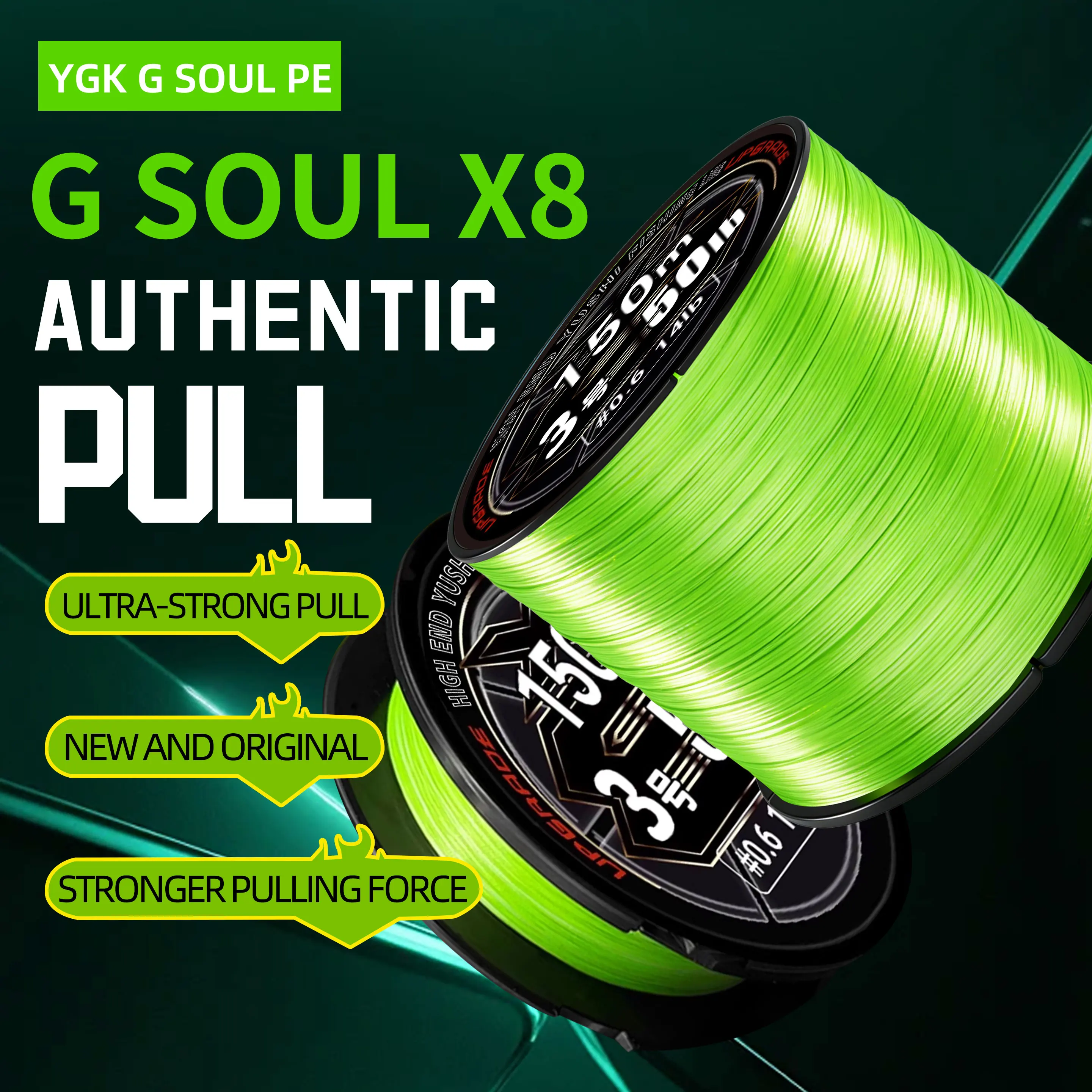 Trenzada YGK G-Soul X8 Upgrade – Multifilamento 8 hebras Japón - imagen 3