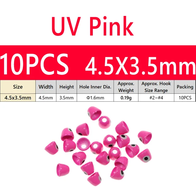 10PC 4.5x3.5mm Pink