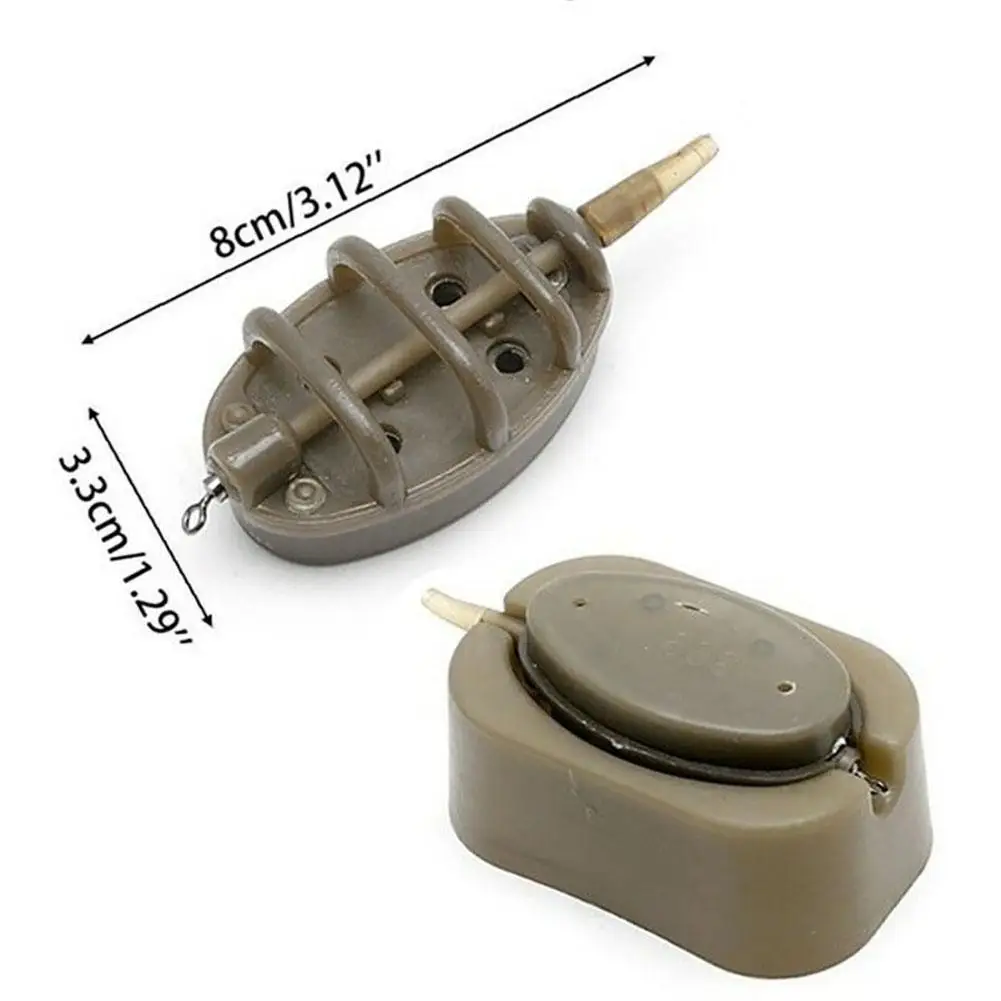 Juego de 5 unidades de Material plástico con soporte para cebo, alimentador de pesca portátil, accesorios de pesca - imagen 5