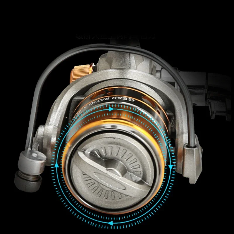 Mini carrete de pesca giratorio DC150 serie súper potente 12 + 1BB 5,2: 1 relación de engranaje Mini carrete de pesca duradero de Metal carrete de baitcasting - imagen 4