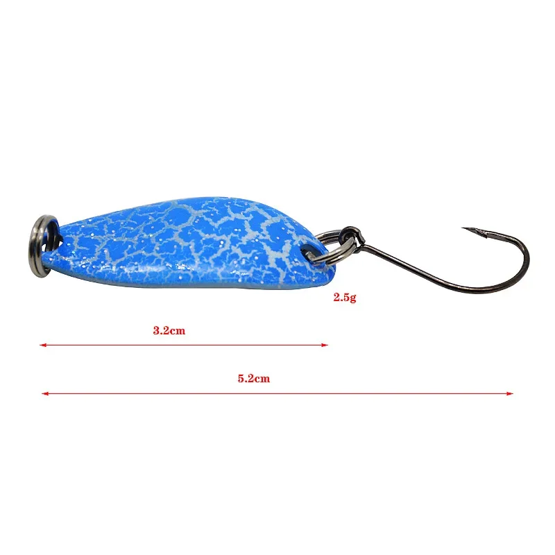 2 uds cebo para trucha 3g cuchara de Metal señuelo de Pesca Wobbler fundición Jigging accesorios de aparejos Pesca Chub - imagen 5