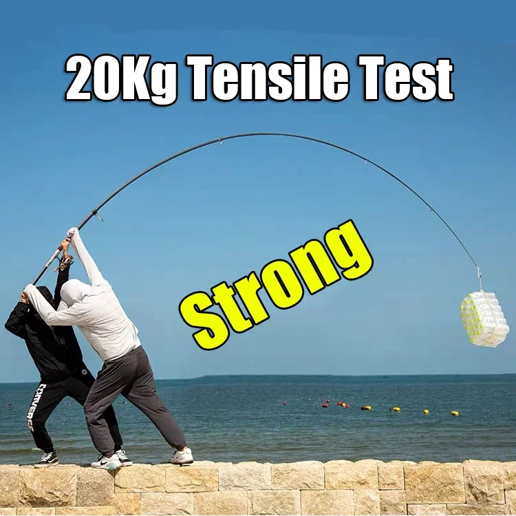 Caña de pescar telescópica de 3,9 M-4,5 M, caña de pescar giratoria portátil de carbono para barco, agua salada, agua dulce, Surfcasting, caña de Baitcasting - imagen 4
