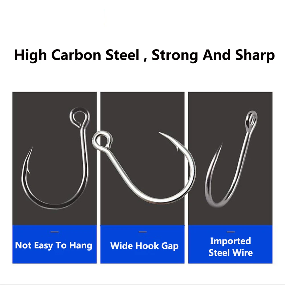 Gancho de cebo duro y placa de hierro, accesorio de pesca de mar para accesorios de pesca de carpa, ganchos antiagua de mar, aparejos de anzuelo de ayuda para Jigging - imagen 4