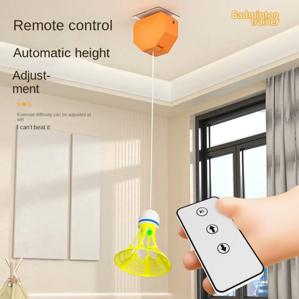 Entrenador de bádminton eléctrico, accesorio de entrenamiento de spinning, rebote, almacenamiento elástico, 1 Juego