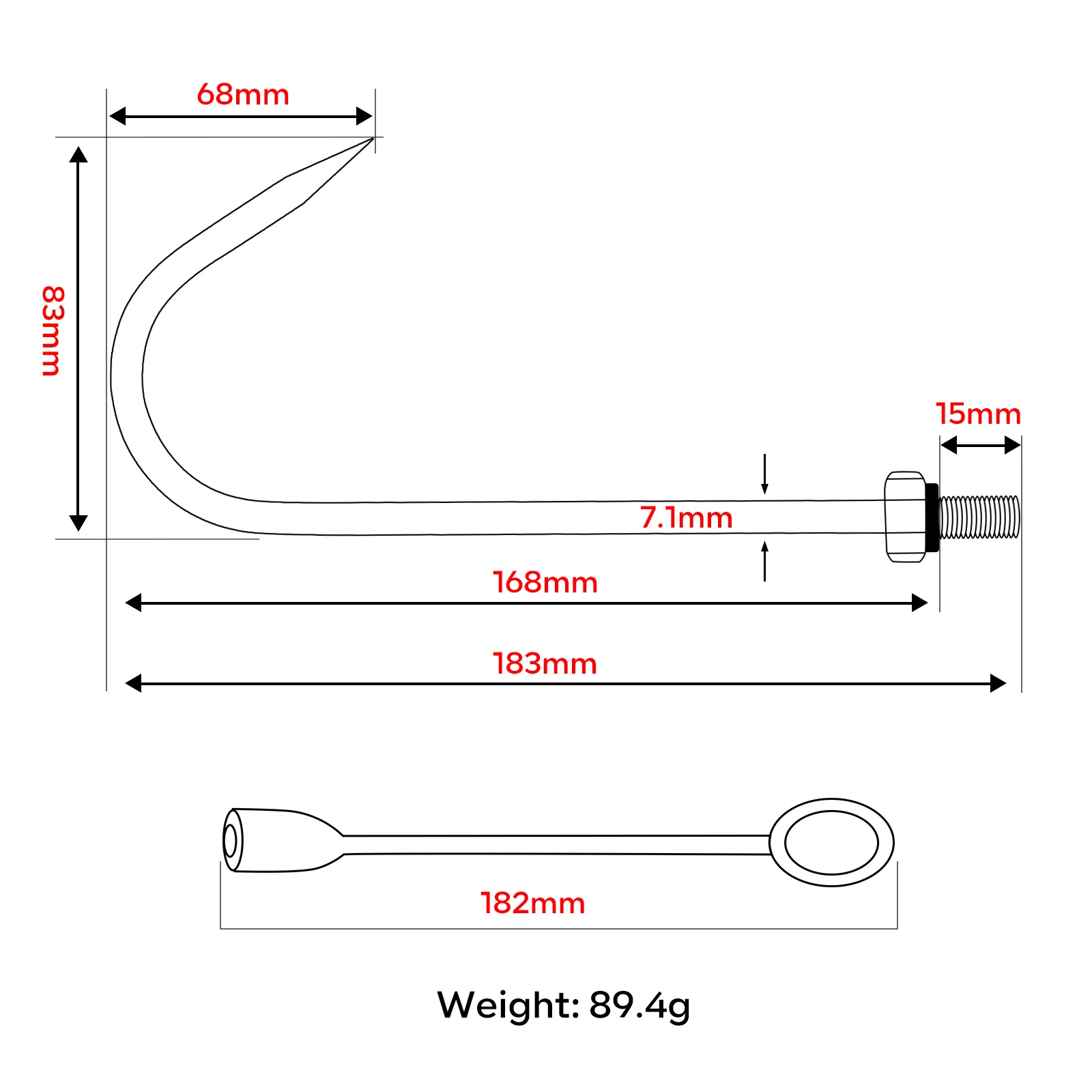 SANLIKE-anzuelo de lanza de pesca M6/M8, de acero inoxidable, con cubierta protectora para agua salada, accesorios de pesca de agua dulce - imagen 5