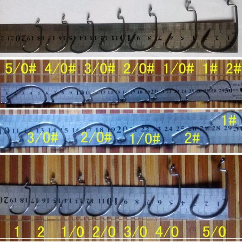 Anzuelos de pesca de acero de alto carbono, 50 unids/lote, anzuelos de bloqueo de manivela ancha, señuelo para gusanos blandos, anzuelo de púas, aparejos de pesca de carpa - imagen 5