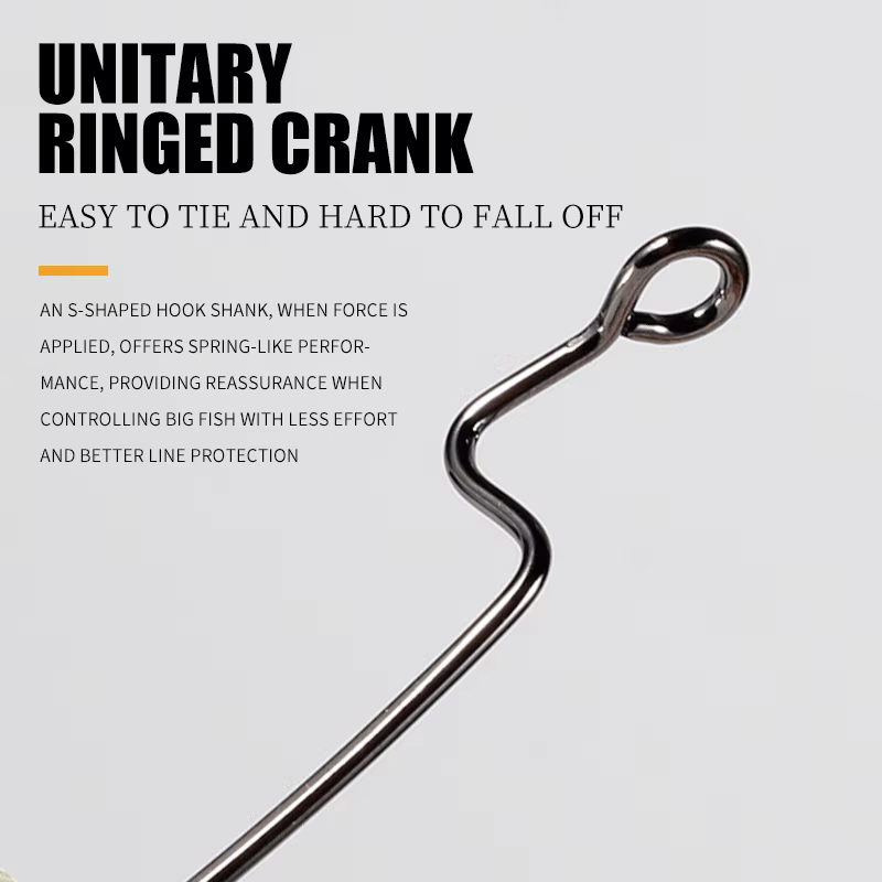 Anzuelos de pesca supercontinent para pesca de lubina, anzuelos de manivela compensados de acero rico en carbono, cebo de gusano suave, anzuelos de molde, anzuelo de aparejo Texas - imagen 4