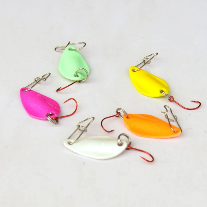 Señuelo de pesca de doble ala, cucharas coloridas, 2g, señuelo Artificial de Metal, cebo para atrapar peces blancos, lote de 5 piezas en oferta - imagen 3
